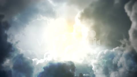 Cinematic background with cloudy and sun
