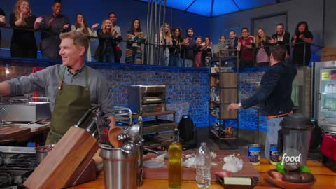 Bobby Flay Makes Chorizo and Shrimp Sopes Beat Bobby Flay Food Network