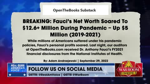 Adam Andrzejewski: Congress Must Investigate Fauci's Questionable Explosion In Net Worth During The Covid Pandemic