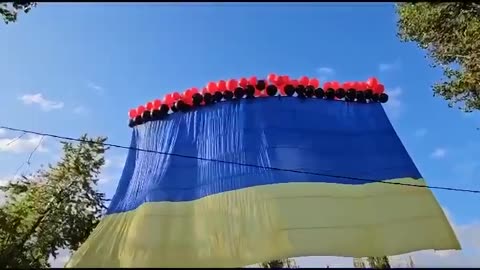 Ukrainian Flag in the Sky