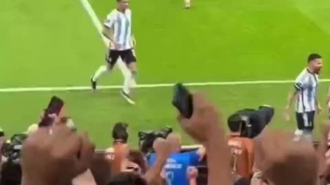 Enzo Fernandez celebrates scoring his team's second goal during the Qatar 2022 World Cup