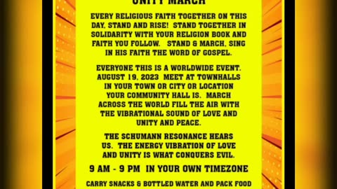 RELIGIOUS UNITY MARCH