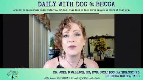 11-14-23 Revisiting Dr. Joel Wallach It costs billion to be reactive. DailywithDoc & Becca 8/18/23