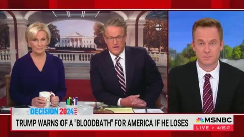 Joe Scarborough MSNBC meltdown after being called out for 'BloodBath' Lie