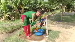 Shower in watter on drinking cold water