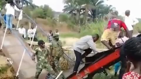 Bridge collapses during ribbon cutting ceremony in Central Africa's DR Congo