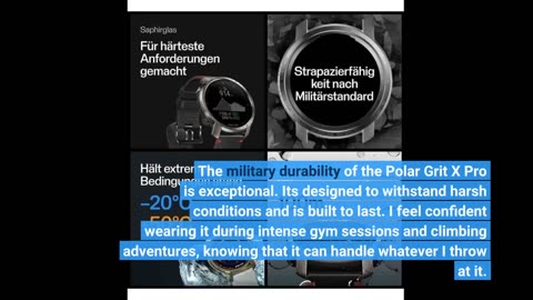 Real Reviews: Polar Grit X Pro - GPS Multisport Smartwatch - Military Durability, Sapphire Glas...