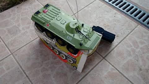 Old Russian Toy Soviet Vintage Remote Control Tank APC gun MILITARY BTR-635