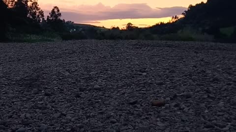 Por do sol na pescaria