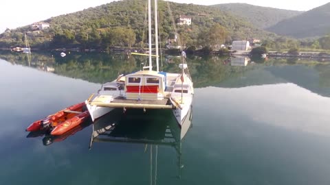 Wharram Tiki 38 Tikimata Greece Drone Footage