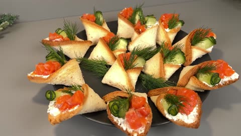 Holiday Surprise Appetizer: Elegant Salmon & Cucumber Bites | Perfect for Christmas & New Year!