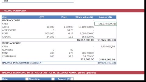 Correct Way To Calculate Portfolio Cash Balance In Bank Balance Report