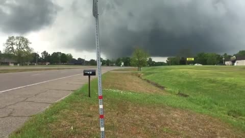 Tornado Hitting North Of Durant, Oklahoma