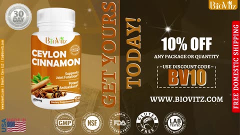 Ceylon Cinnamon | 600mg | Potent Antioxidant | Supports Joint Function