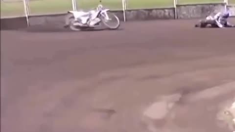 Moter bike dangerous stunt video in ground race field