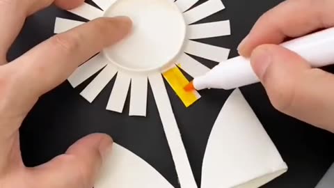 Turning Paper Cup into a beautiful 🌻#papercraft #diy #amazing #origamitutorial