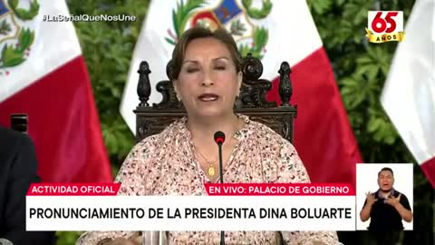 President of Peru Dina Boluarte Speaks About the Uprisings