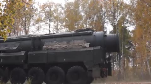 Personnel have practiced manoeuvering with Yars mobile ground-based missile systems,