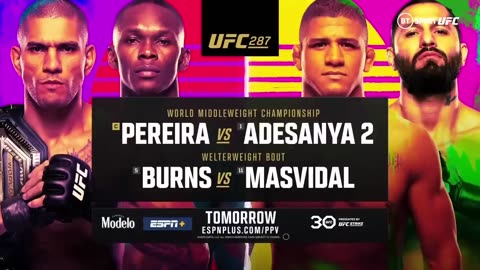 #UFC 287 Ceremonial Weigh-ins - Alex Pereira v Israel Adesanya 2 - THE FINAL SHOWDOWN - UFC BT Sport