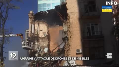 Ukraine : Kiev attaquée par des drones kamikazes - JT RTBF