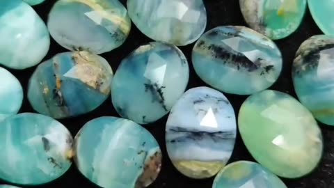 Buy Beautiful Blue Opal Gemstone Online - Cabochonsforsale