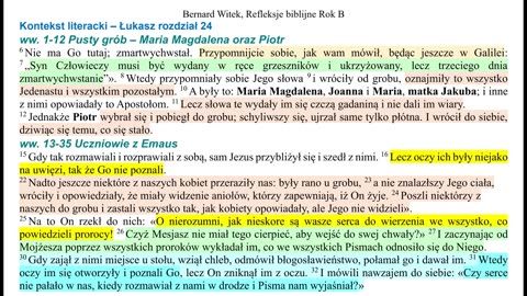 Łukasz 24,35-48 Wypełnienie się Pisma