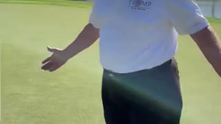 WATCH: President Trump celebrates his hole-in-one with PGA legend Ernie Els