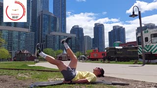 20 Min-Intense Lower Body Workout __ Roundhouse Park, Toronto 🇨🇦 __ Park Sounds (or Play Your Music)