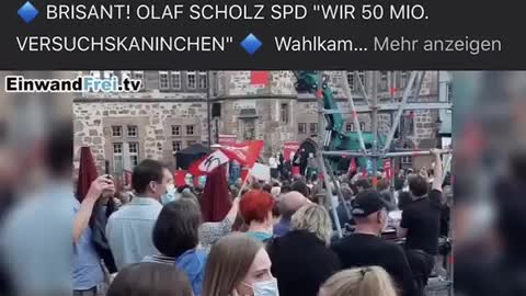 BRISANT! OLAF SCHOLZ SPD "WIR 50 MIO. VERSUCHSKANINCHEN" - Wahlkampf Rede am 02.09.21 in Marburg