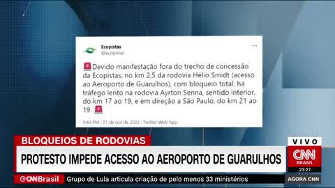 Protesto impede acesso ao aeroporto de Guarulhos, em SP | AGORA CNN