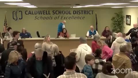 Senator Chris Trakel Speaks at Caldwell Idaho School Board Meeting Chaos