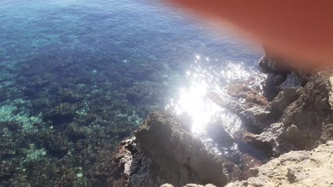 Sun reflecting on the crystal clear sea ☀️🌊