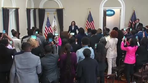 Kamala Harris Enters The Room To Awkward Silence