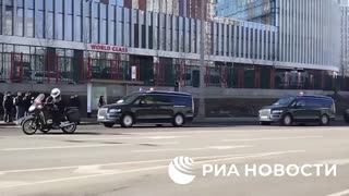 Chinese motorcade on the streets of Moscow