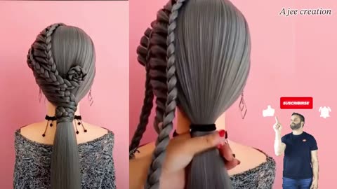 Stylish long hair style / beautiful hair style/ #hairstyle / #ajeecreation