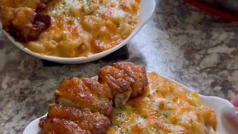 chicken with mac and cheese