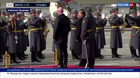 China's leader Xi Jinping arrives in Moscow