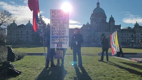 Freedom Rally Victoria Bc (December 10, 2022) Sign Walk