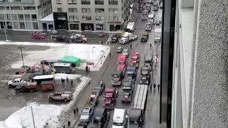 Truckers Stand Their Ground in Downtown Ottawa Streets