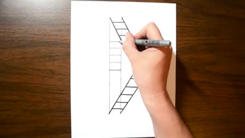 How to Draw a 3D Ladder - Trick Art For Kids