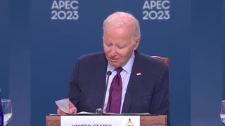 Biden struggles to read his notes at APEC