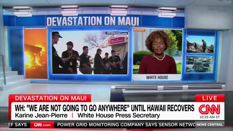 CNN Host Confronts KJP After She Urges Maui Residents To Register For Help Online