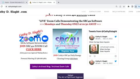 1.2.2022 SRC4u Software Demonstration via Zoom with Cathy D Slaght