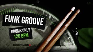 ★ FUNK DRUM GROOVE ★ 120 BPM Drums only backing track. Drum Track #backingtrack