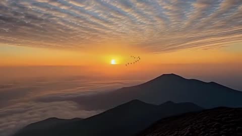 Wings of the Sunset: A Beautiful Bird's Eye View