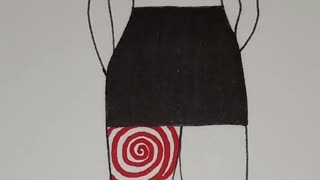 If The Saw Doll Was A Girl Inspired Fashion Illustration Colouring