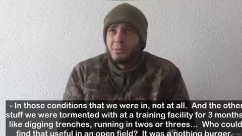 A captured Ukrainian commando talks about his military training in Great Britain