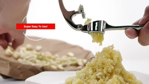 Kitchen Premium Garlic Press with Soft, Easy to Squeeze
