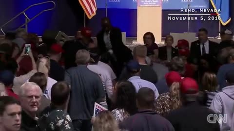 Donald Trump rushed off stage by secret service