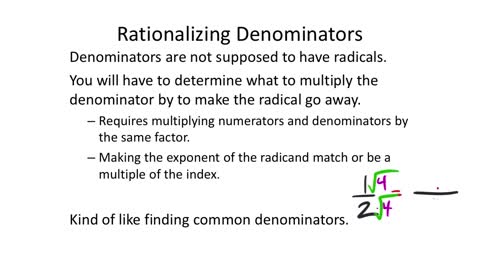 Dividing Radical Expressions (MATH 1010 Unit 6 Lesson 5)